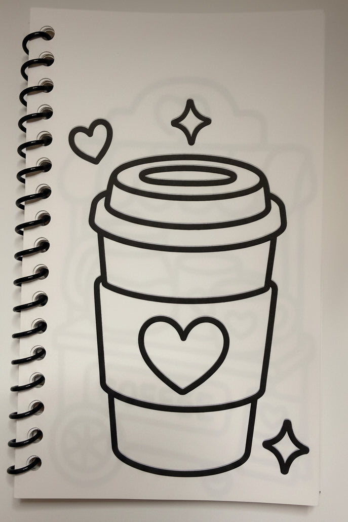 Cozy Coffee-Themed Mini Coloring Book ☕💕