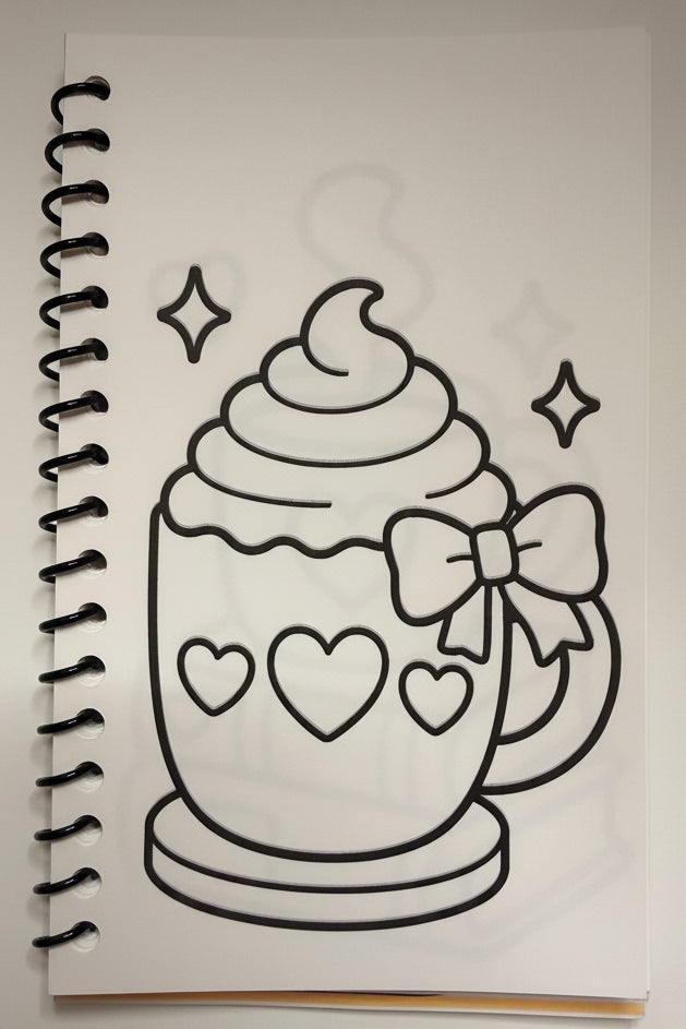 Cozy Coffee-Themed Mini Coloring Book ☕💕