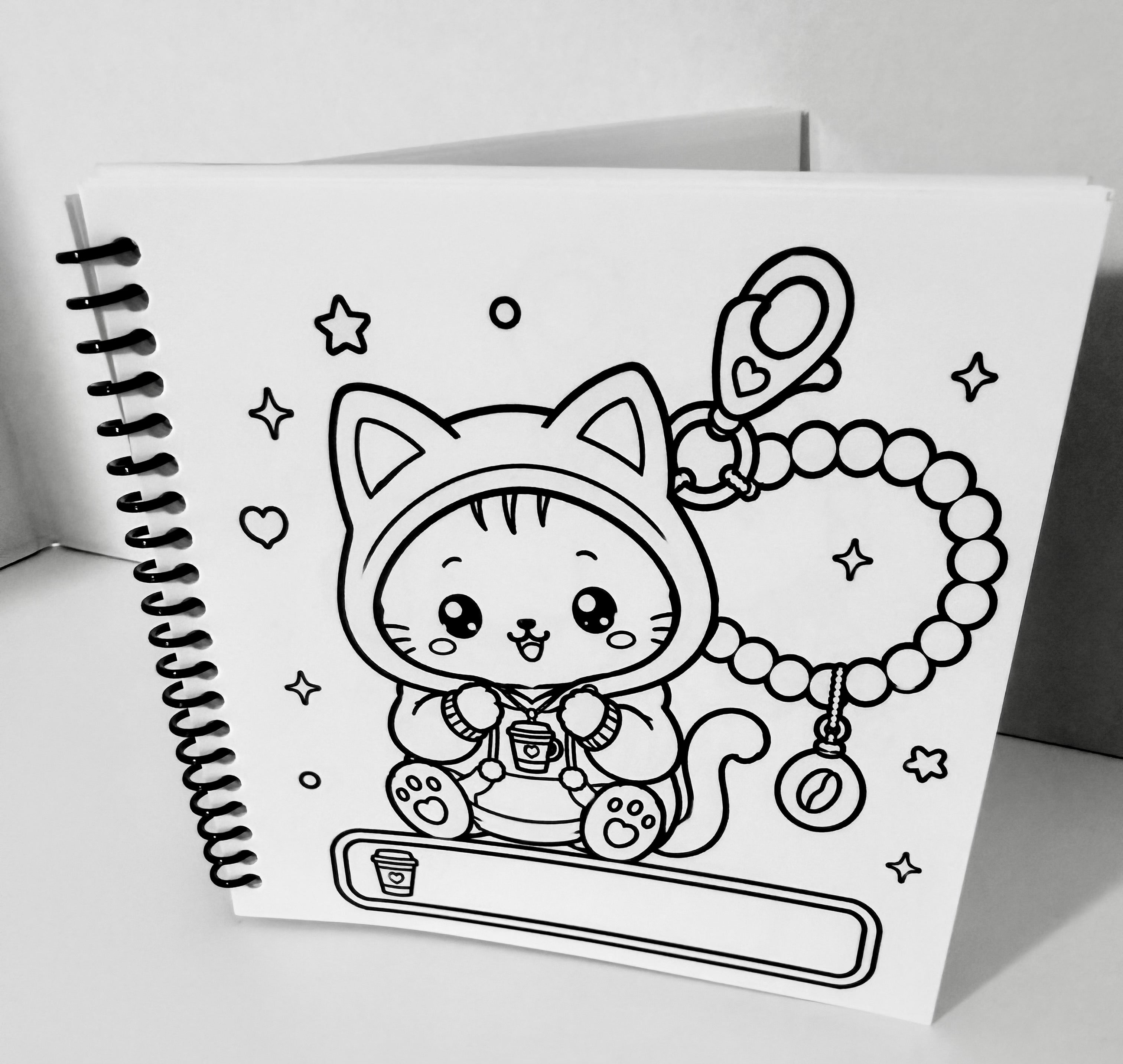 Keychain Cuties Coloring Book | Cute Kawaii Animal Keychain Charms to Color