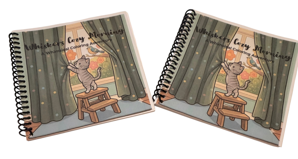 Whiskers Cozy Morning Coloring Book | Part of the Little Squares Collection