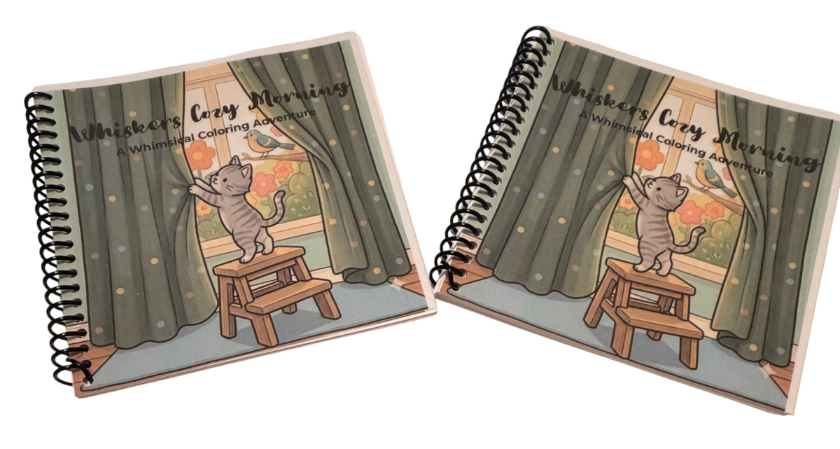 Whiskers Cozy Morning Coloring Book | Part of the Little Squares Collection
