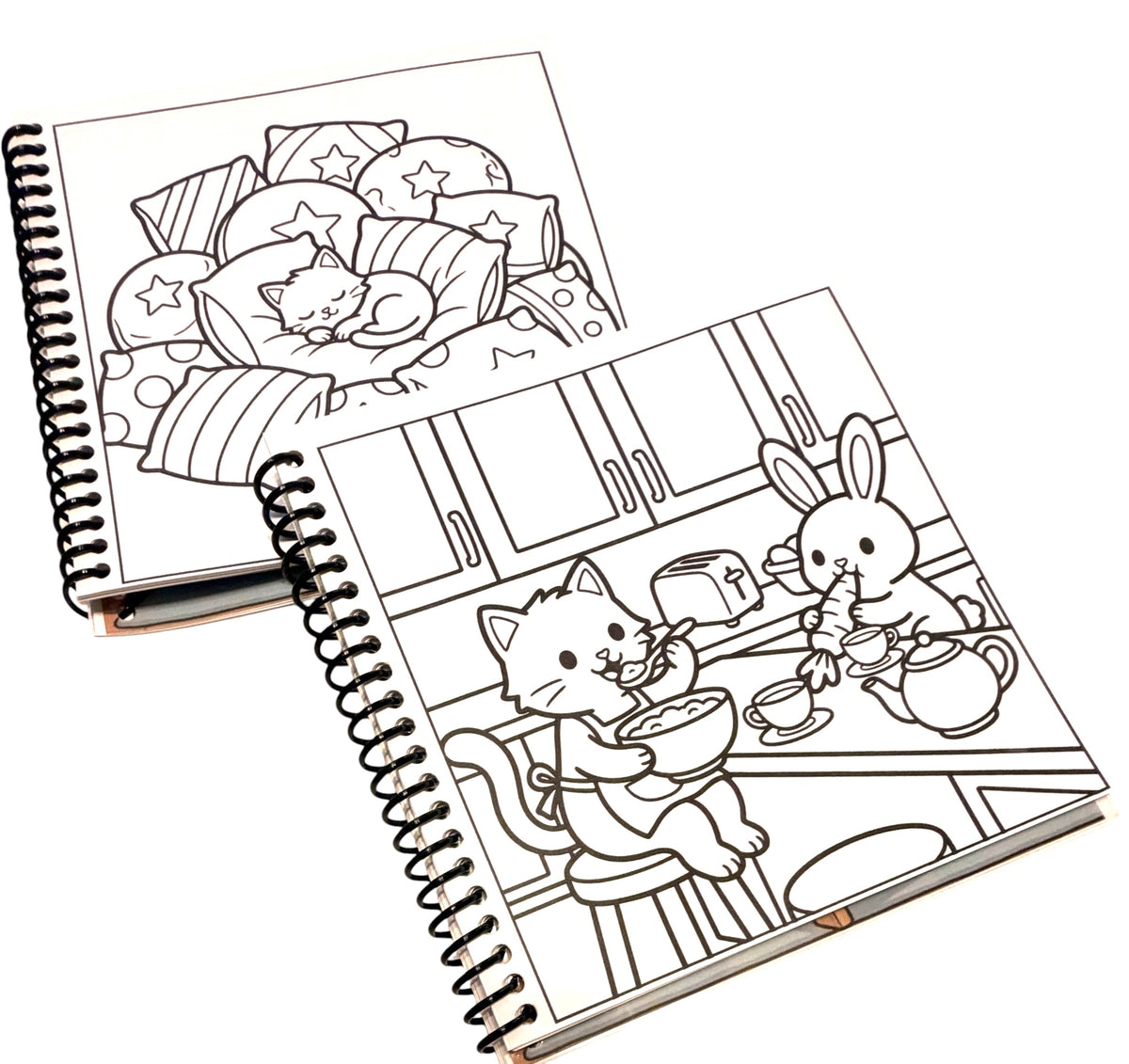 Whiskers Cozy Morning Coloring Book | Part of the Little Squares Collection