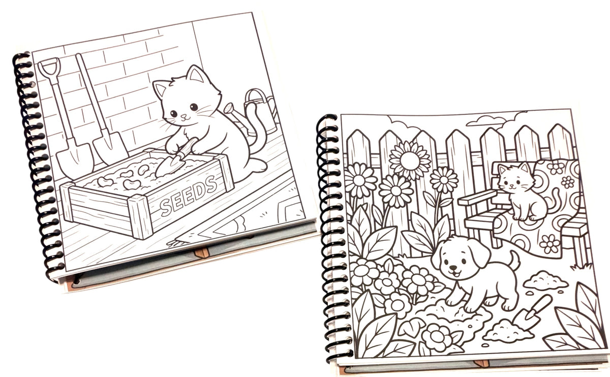 Whiskers Cozy Morning Coloring Book | Part of the Little Squares Collection