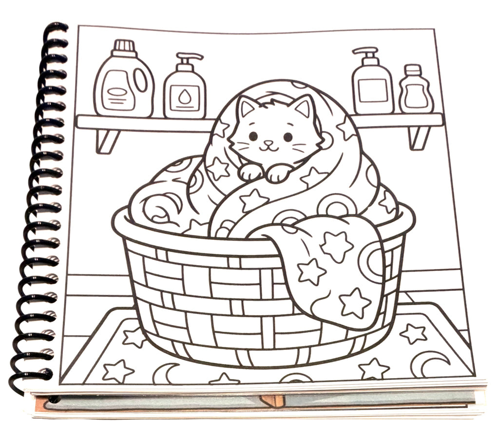 Whiskers Cozy Morning Coloring Book | Part of the Little Squares Collection
