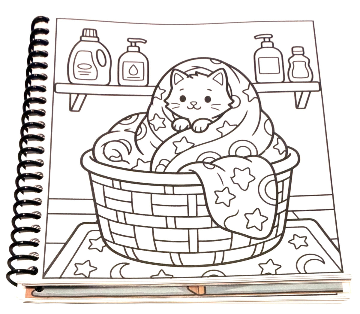Whiskers Cozy Morning Coloring Book | Part of the Little Squares Collection