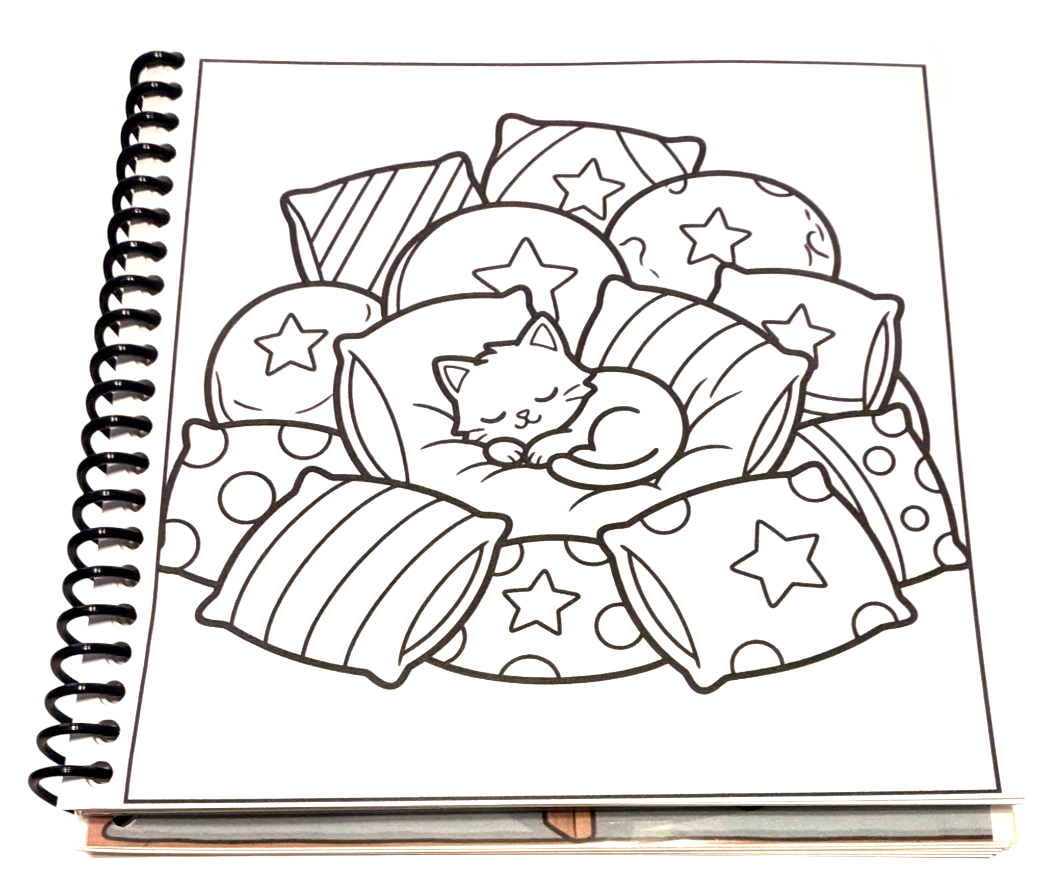 Whiskers Cozy Morning Coloring Book | Part of the Little Squares Collection