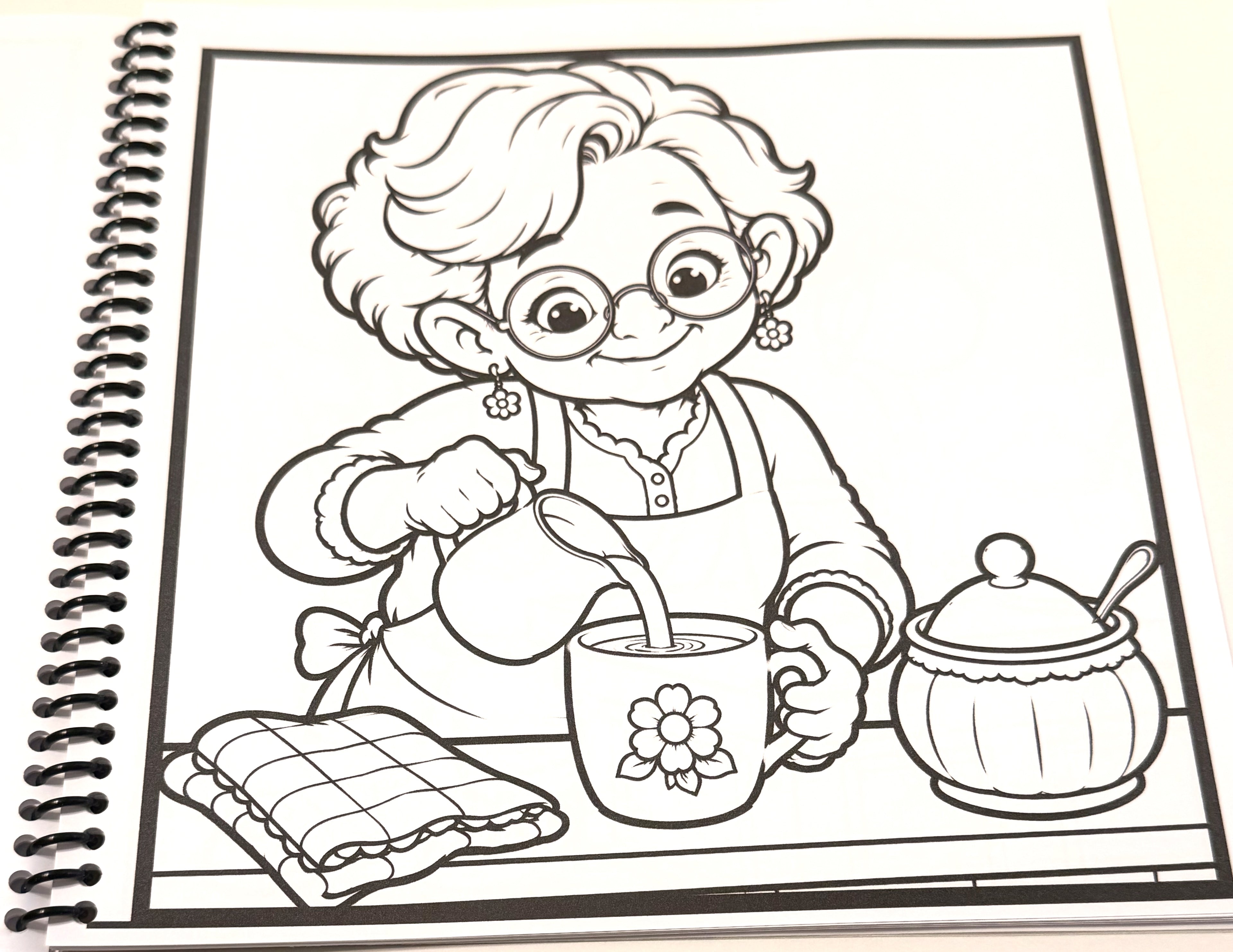 Grandma’s Cozy Coffee Days — A Cozy Coloring Book of Coffee, Comfort & Little Mishaps