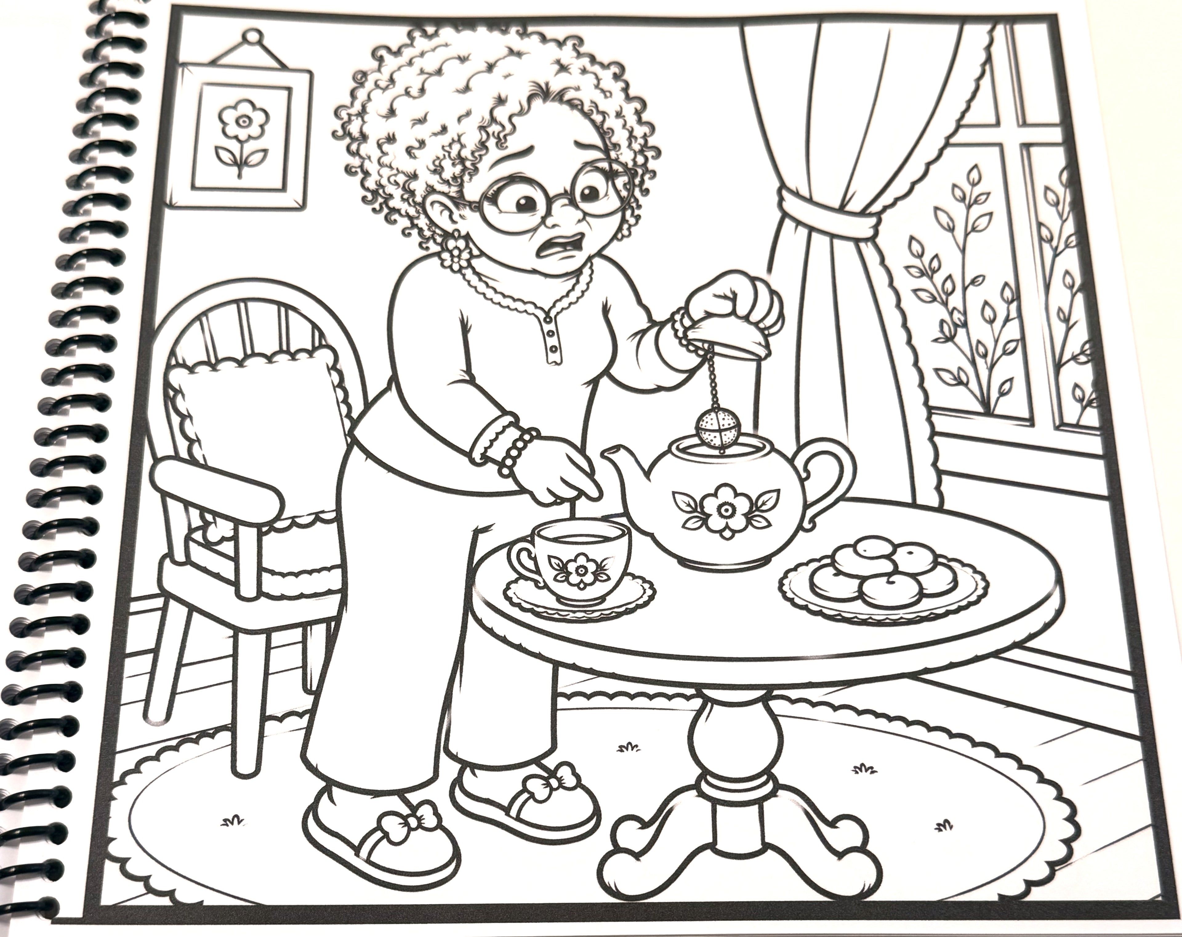 Grandma’s Cozy Coffee Days — A Cozy Coloring Book of Coffee, Comfort & Little Mishaps