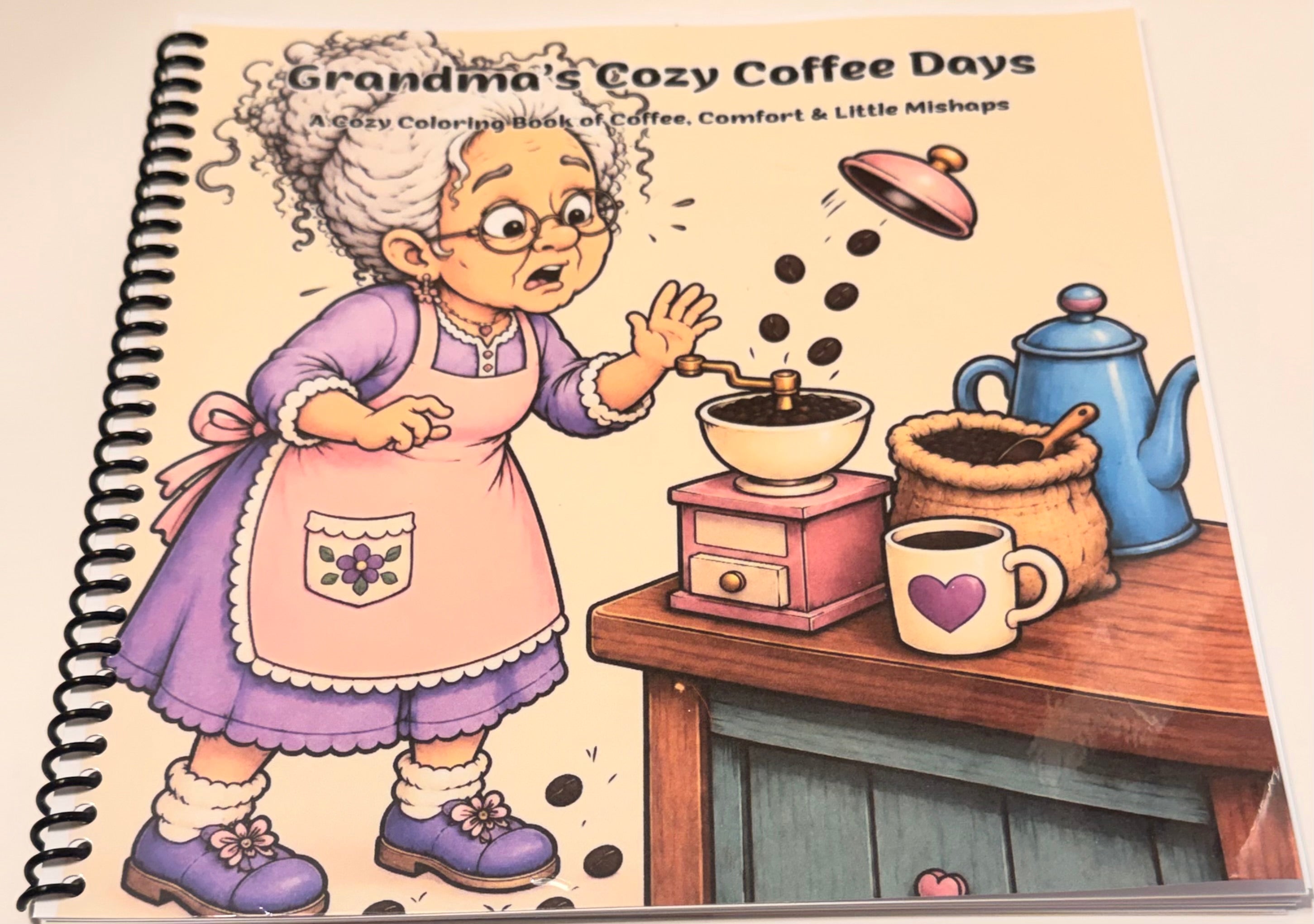 Grandma’s Cozy Coffee Days — A Cozy Coloring Book of Coffee, Comfort & Little Mishaps