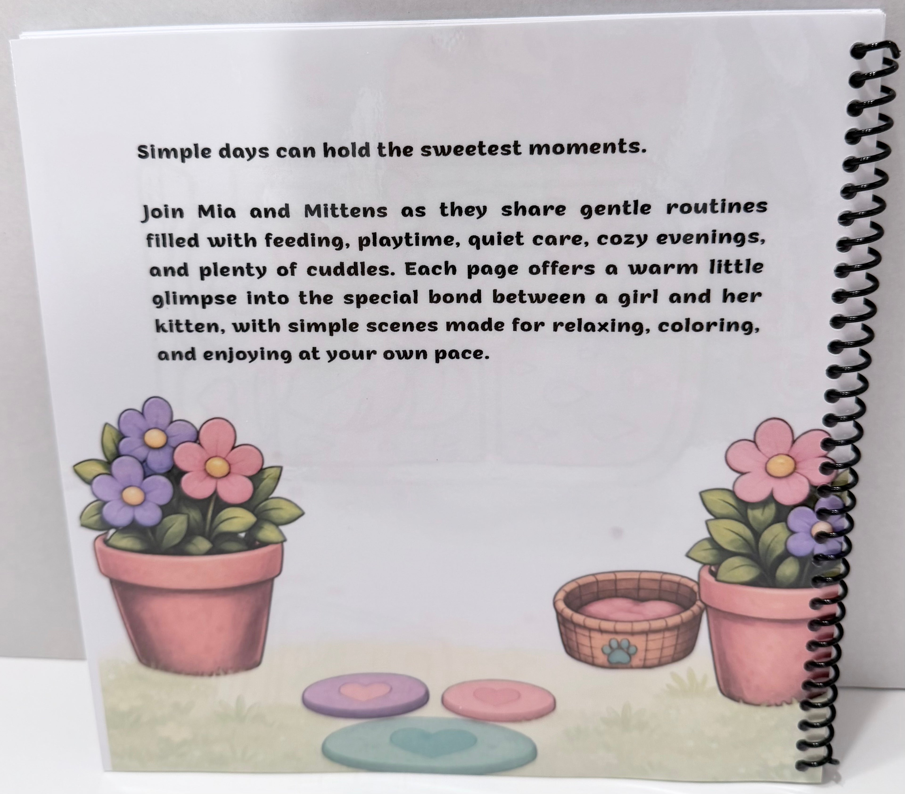 Simple Days with Mia & Mittens  A Coloring Book of Cuddles and Care