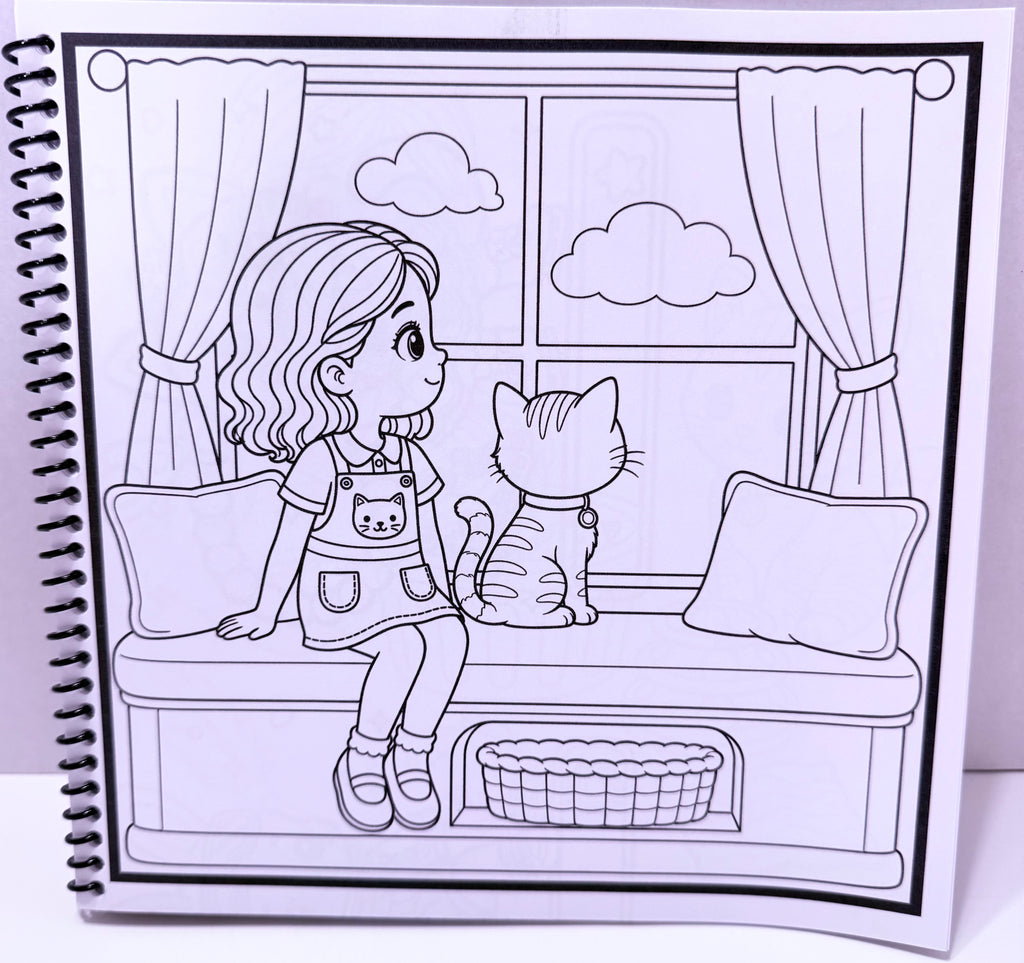 Simple Days with Mia & Mittens  A Coloring Book of Cuddles and Care