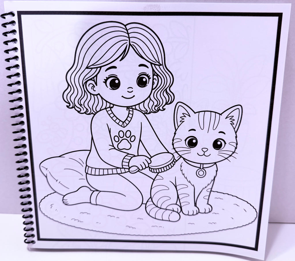 Simple Days with Mia & Mittens  A Coloring Book of Cuddles and Care