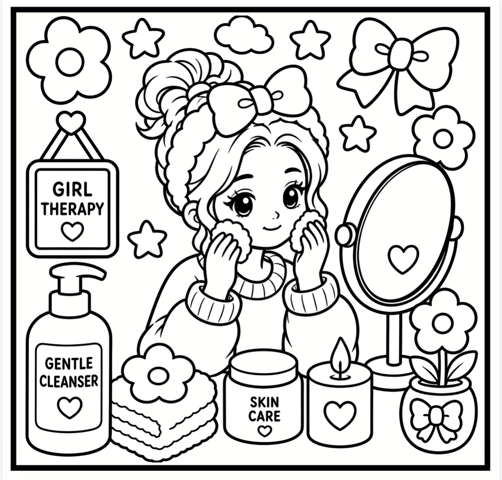 Girl Therapy: Skincare Days | A Soft-Life Coloring Book of Self-Care & Beauty