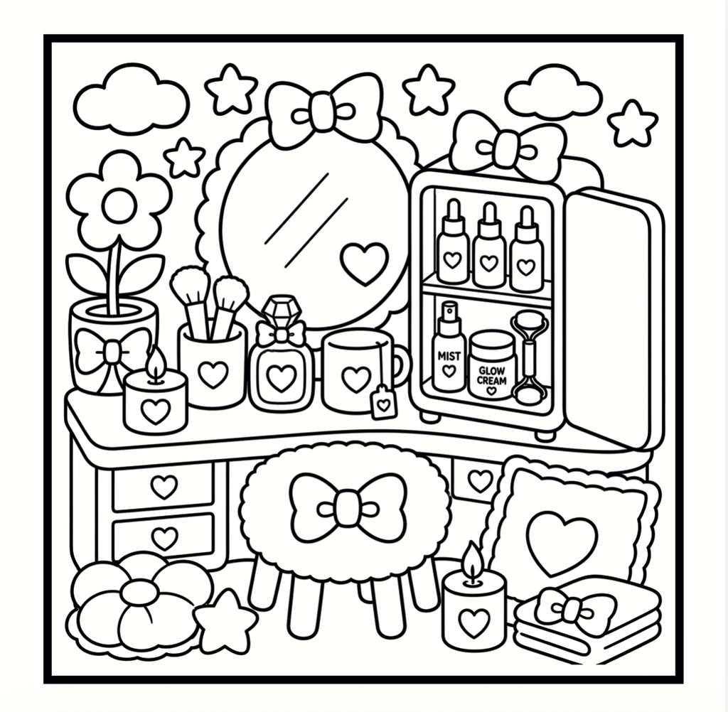 Girl Therapy: Skincare Days | A Soft-Life Coloring Book of Self-Care & Beauty