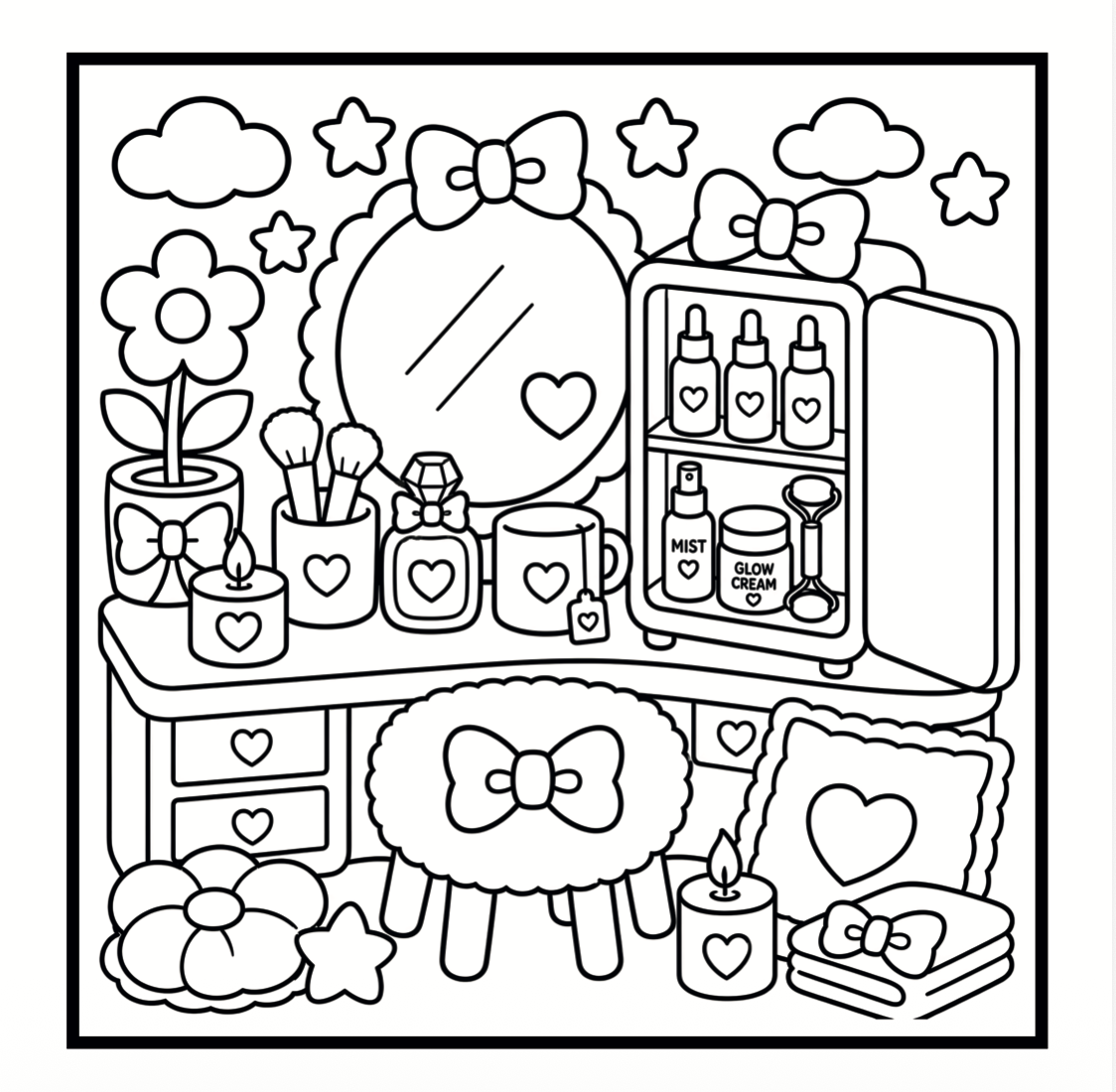 Girl Therapy: Skincare Days | A Soft-Life Coloring Book of Self-Care & Beauty