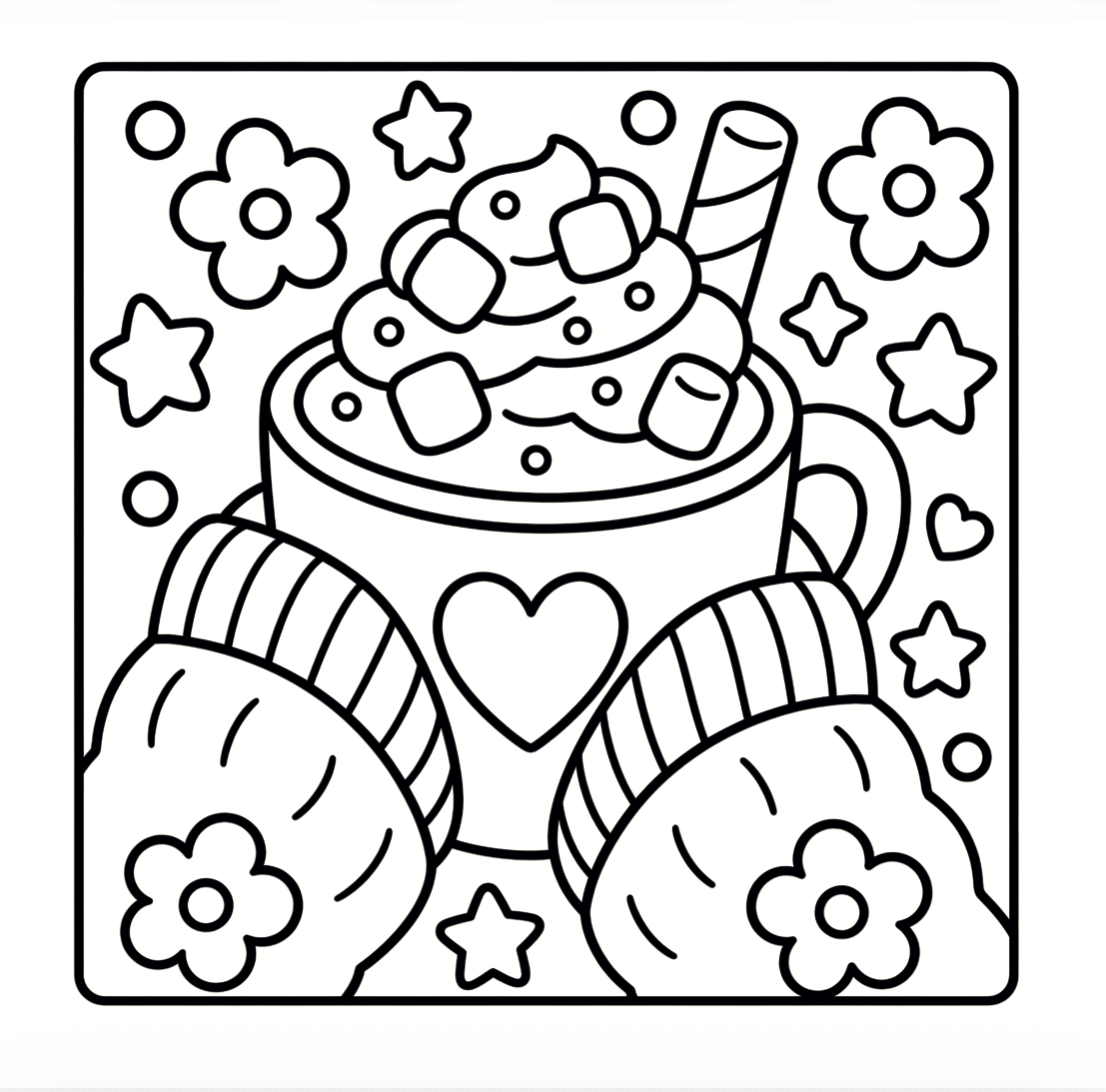 Girl Therapy: Comfy Sweater Days | Cozy Coloring Book