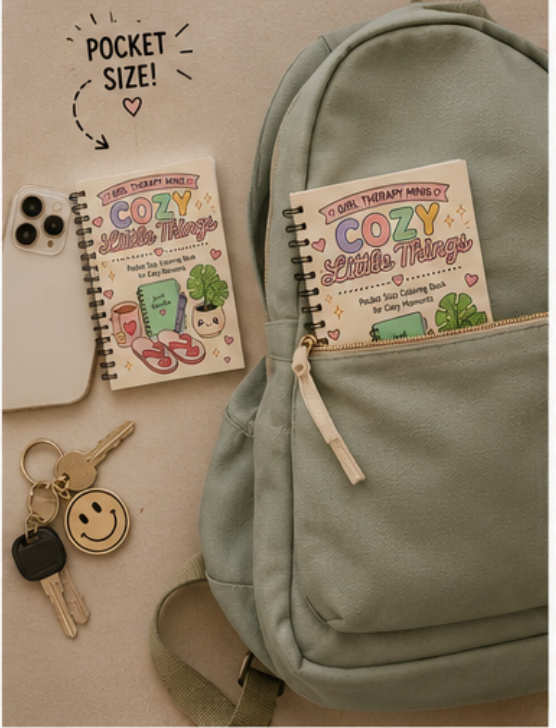 Girl Therpy Mini: Cozy Little Things | Pocket Sized Coloring Book