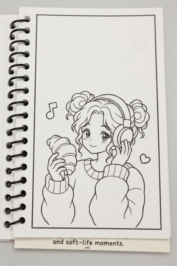 Girl Therapy Minis: Cozy Headphone Days Coloring Book