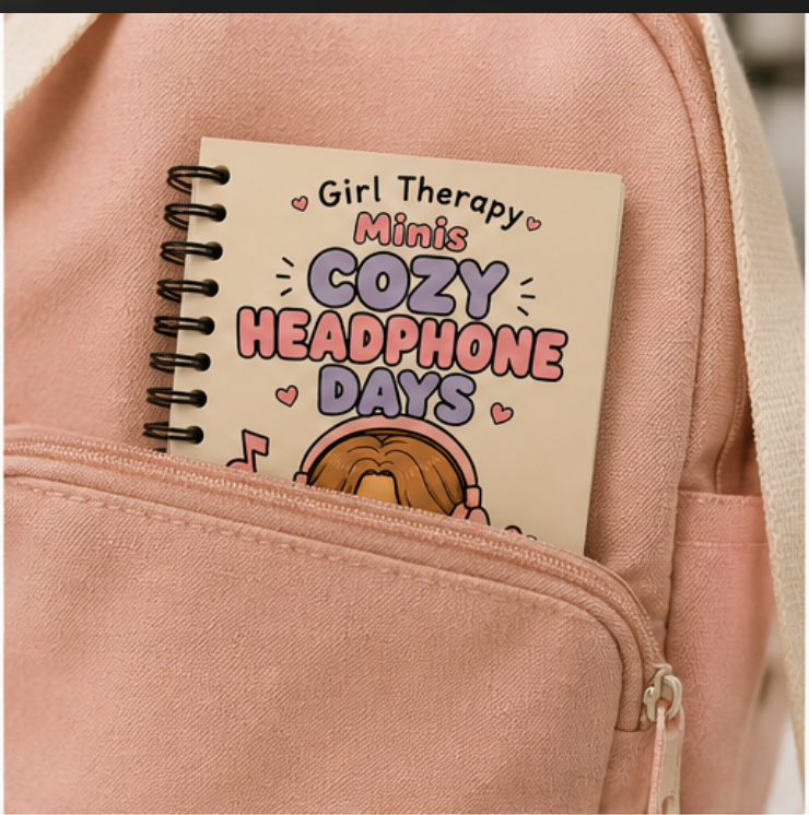 Girl Therapy Minis: Cozy Headphone Days Coloring Book