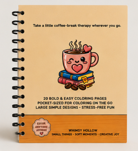Cozy Coffee-Themed Mini Coloring Book ☕💕