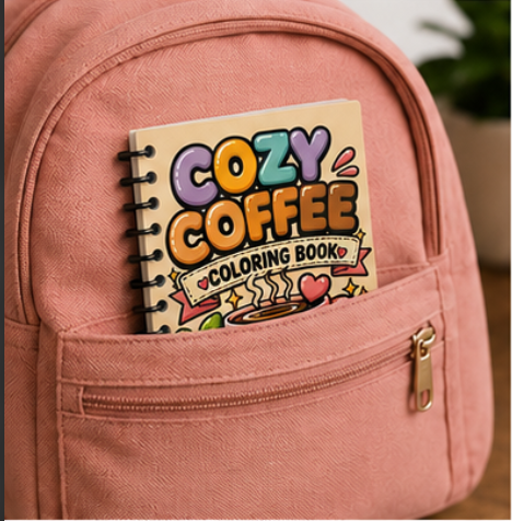 Cozy Coffee-Themed Mini Coloring Book ☕💕