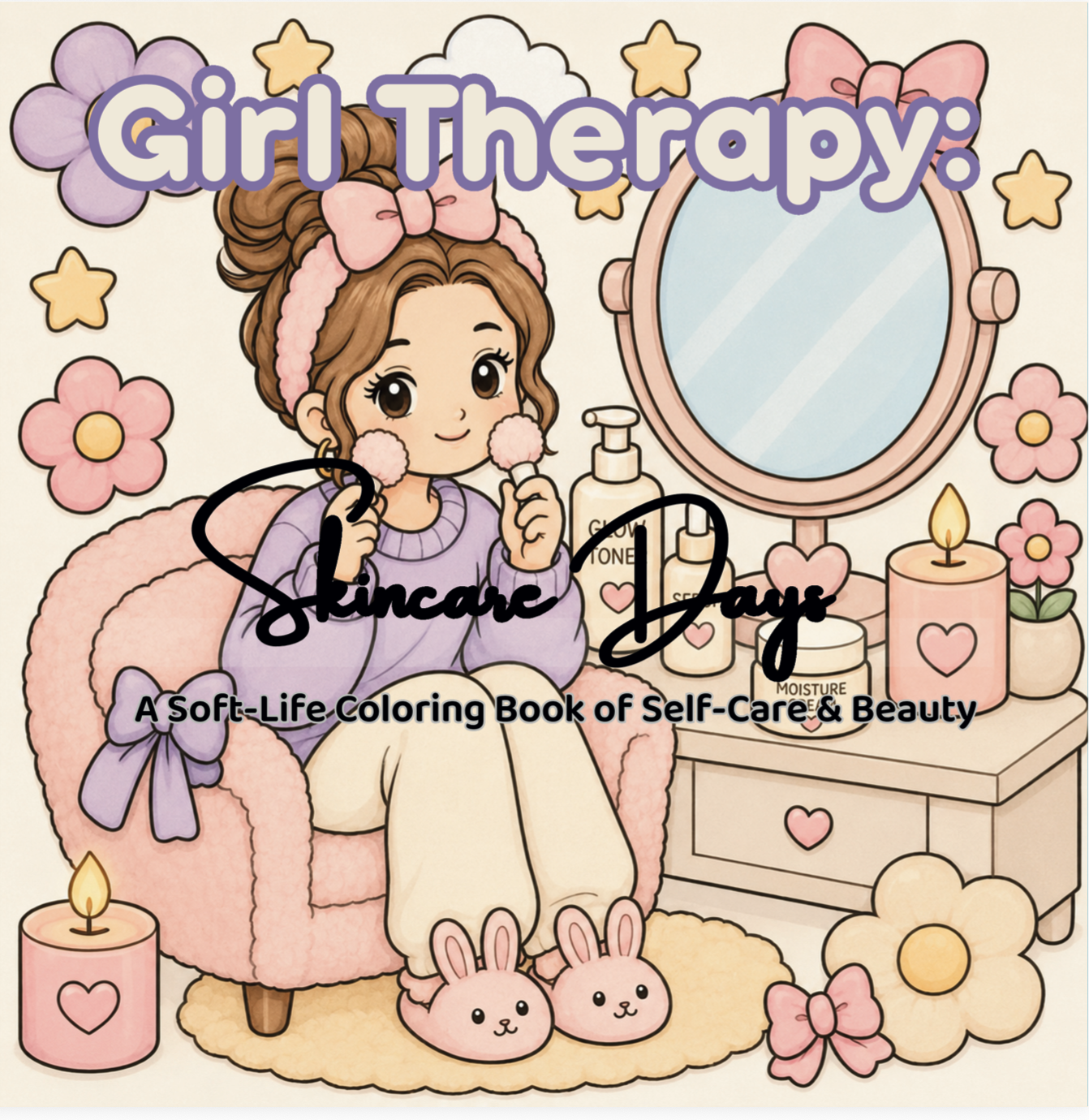 Girl Therapy: Skincare Days | A Soft-Life Coloring Book of Self-Care & Beauty