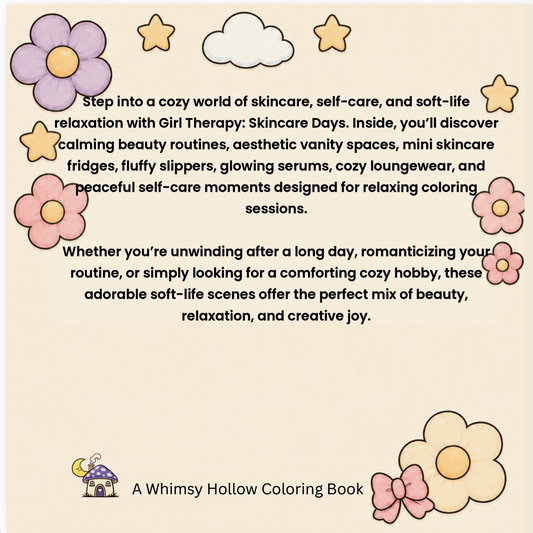 Girl Therapy: Skincare Days | A Soft-Life Coloring Book of Self-Care & Beauty