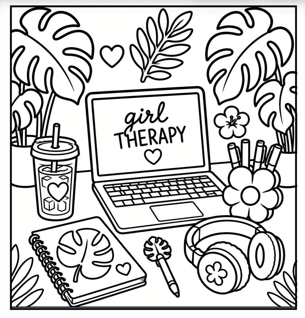 Monstera Soft Life Coloring Book | Little Squares Collection | 5×5 Spiral-Bound