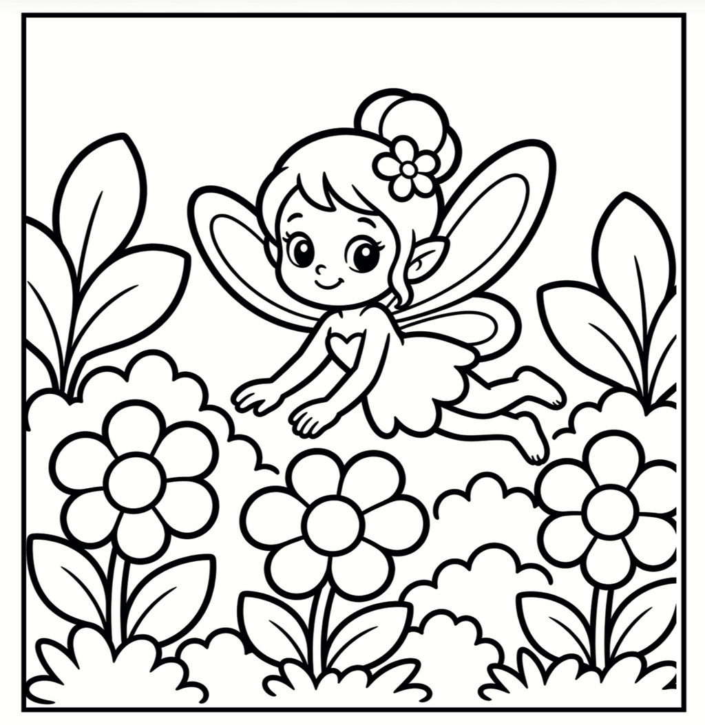 Fairy Garden Daydreams Coloring Book | Little Squares Collection | 5×5 Spiral-Bound