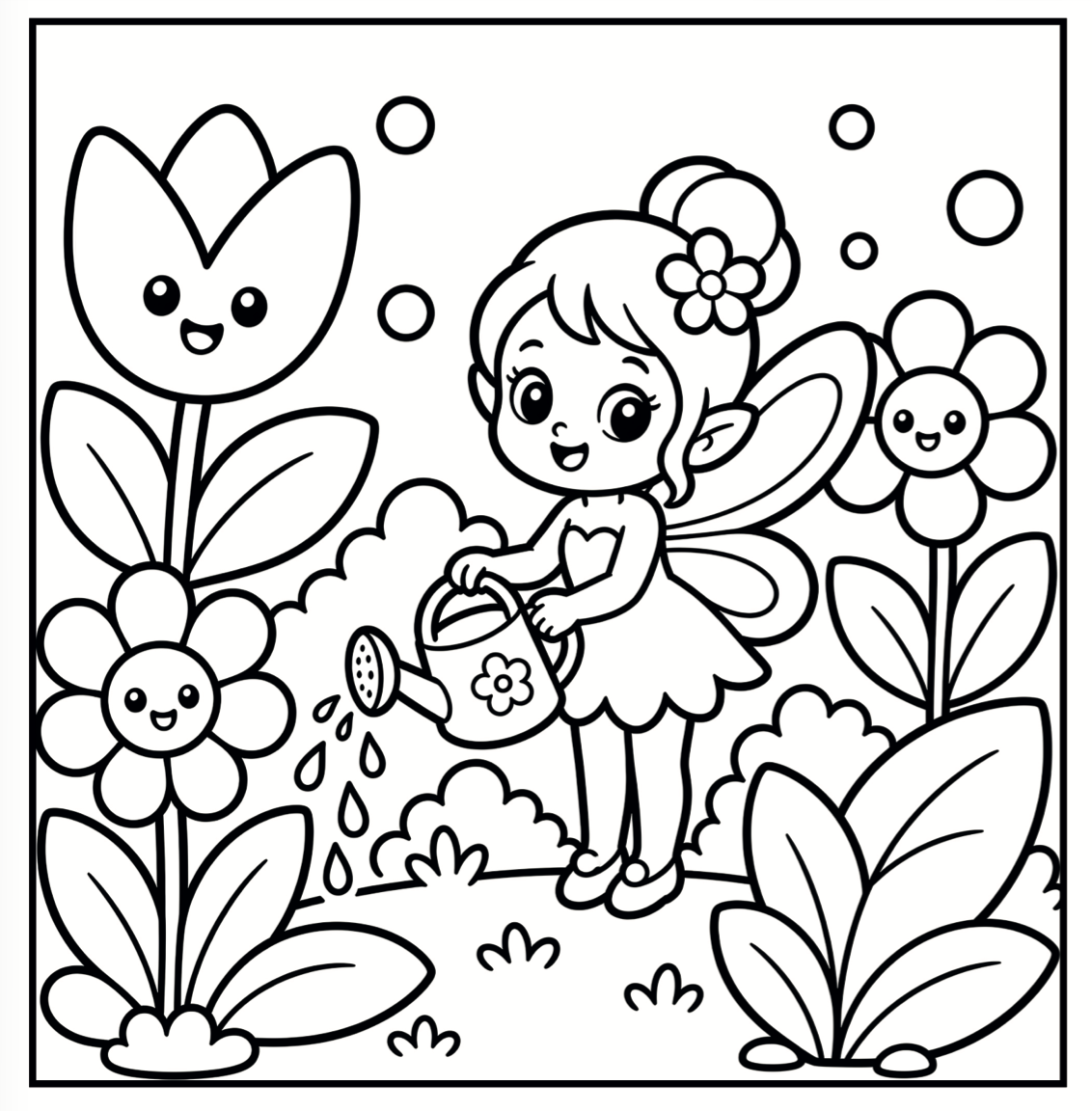 Fairy Garden Daydreams Coloring Book | Little Squares Collection | 5×5 Spiral-Bound
