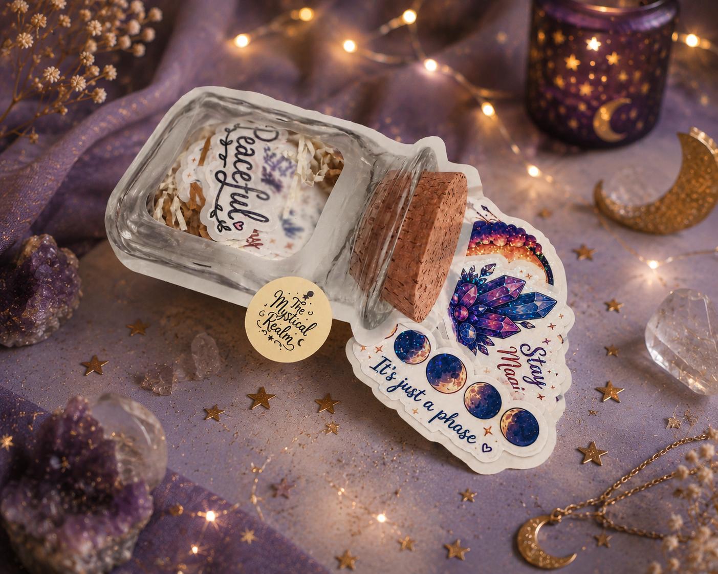 The Mystical Realm Sticker Jar