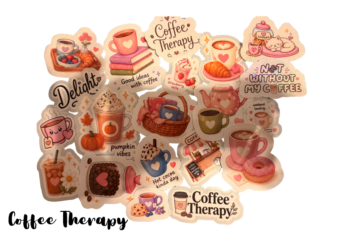 Coffee Therapy Sticker Jar
