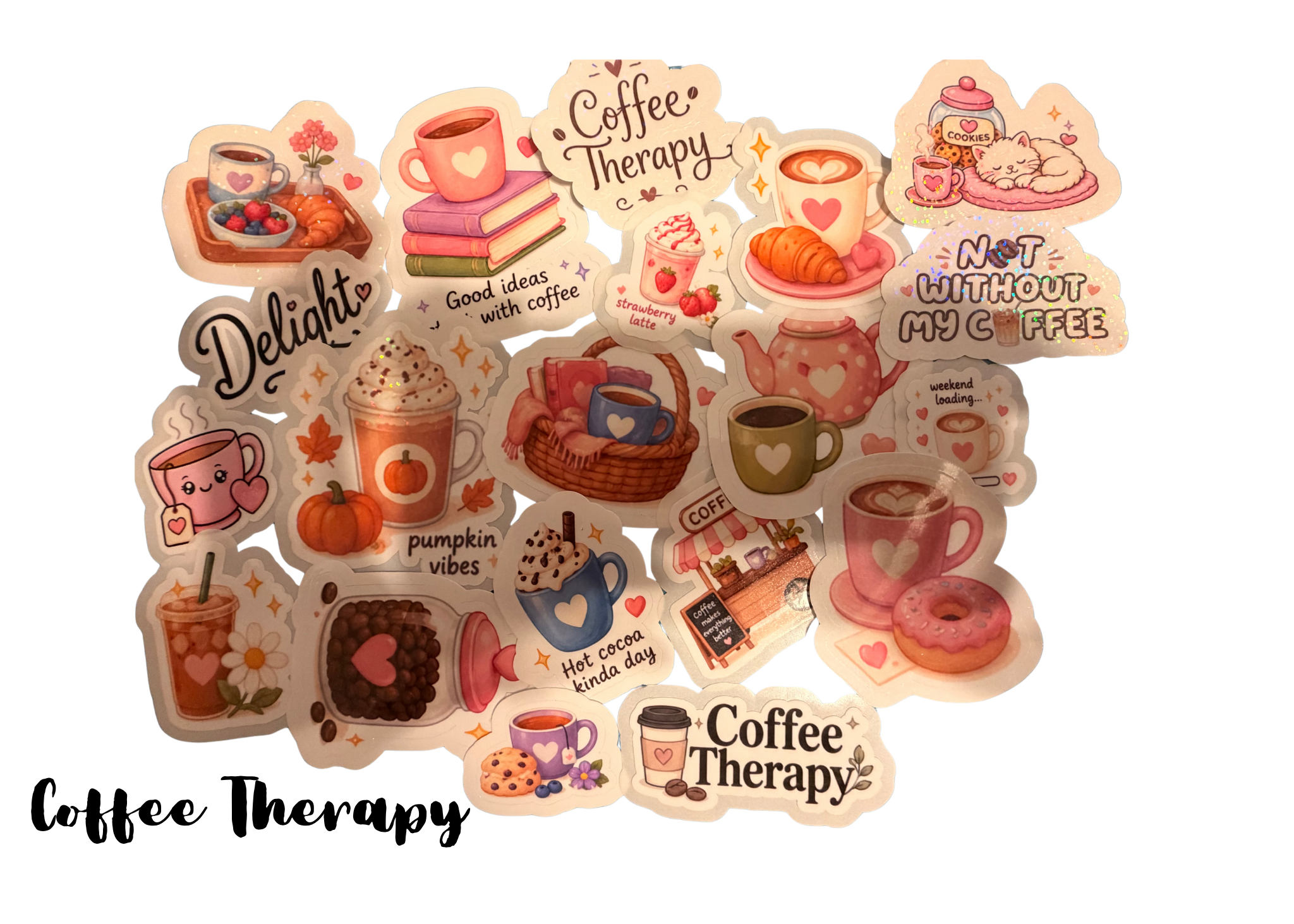 Coffee Therapy Sticker Jar