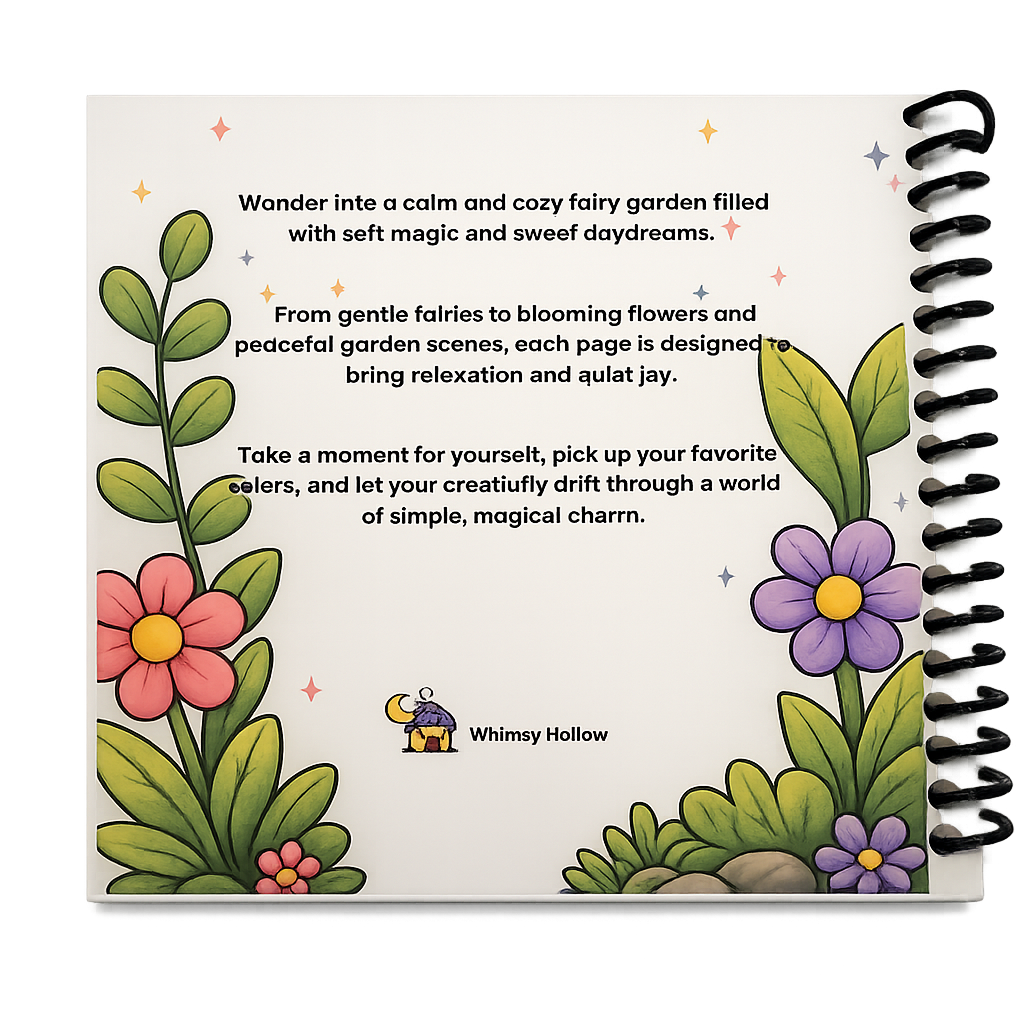 Fairy Garden Daydreams Coloring Book | Little Squares Collection | 5×5 Spiral-Bound