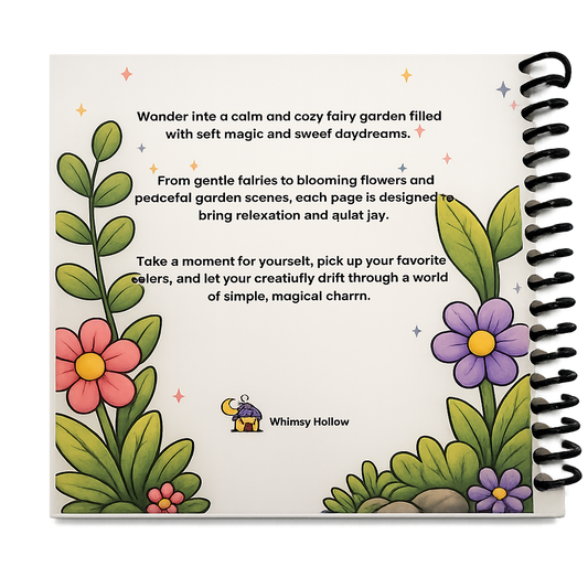 Fairy Garden Daydreams Coloring Book | Little Squares Collection | 5×5 Spiral-Bound