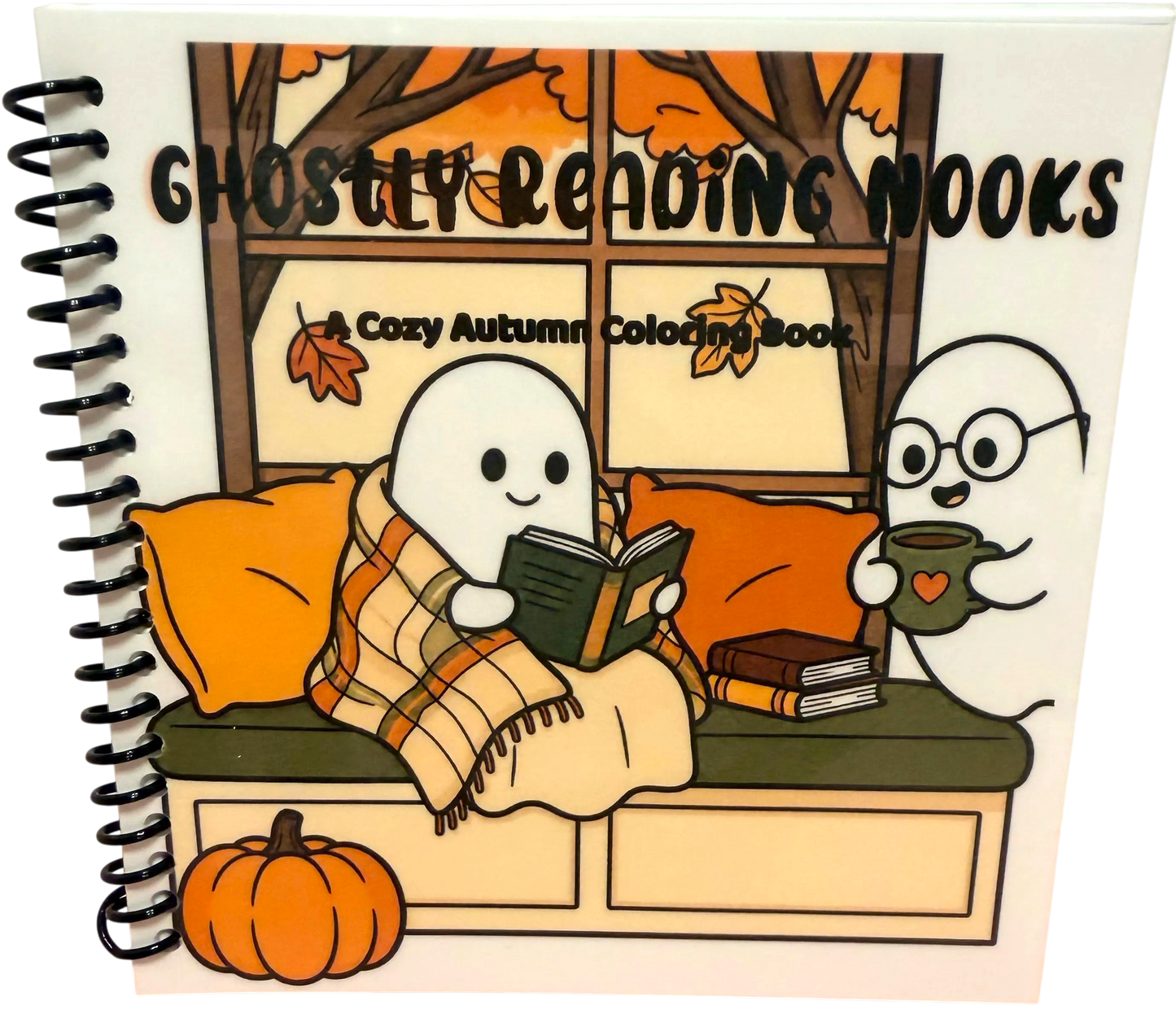 Ghostly Reading Nooks | Little Squares 5x5  Cozy Autumn Coloring Book