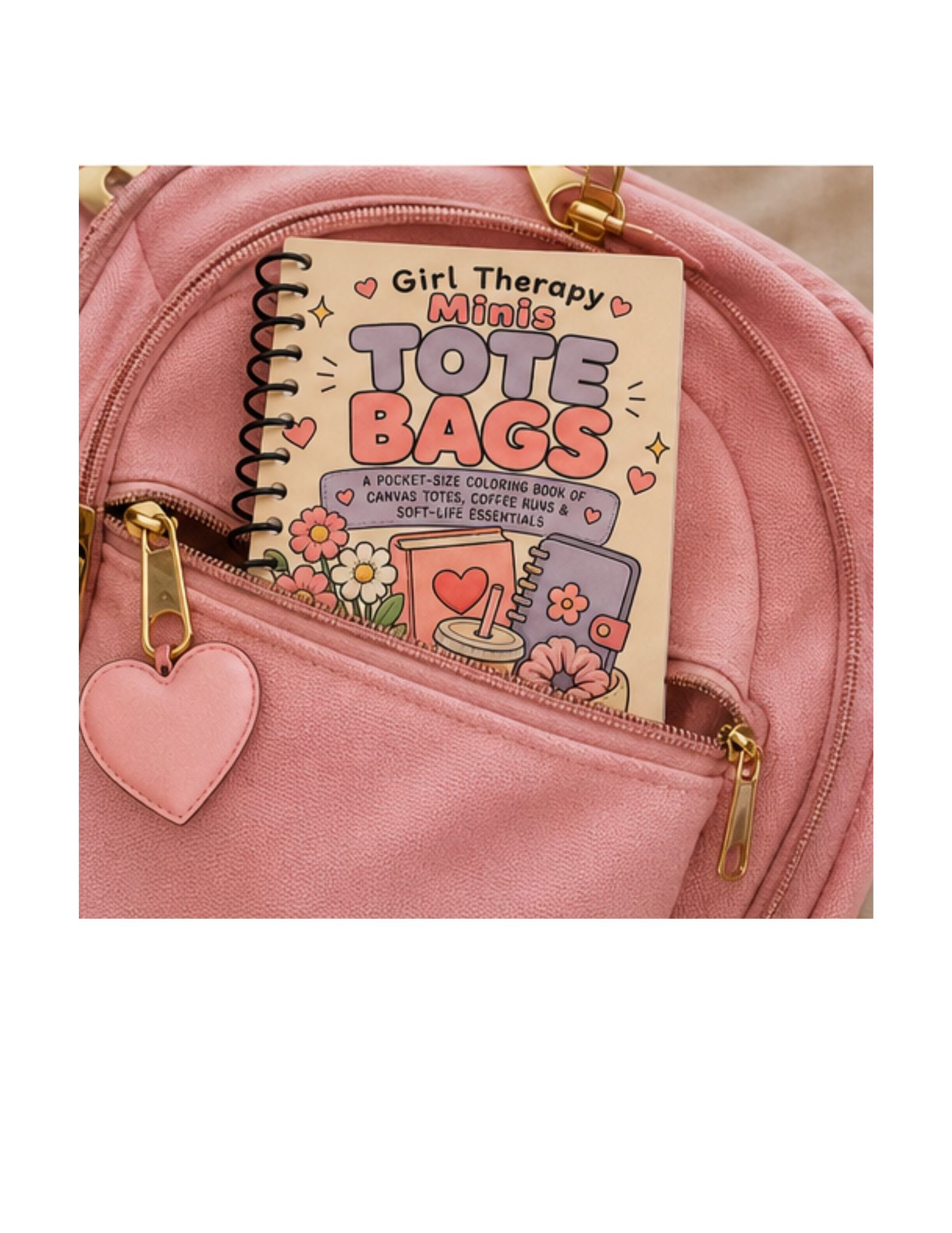 Girl Therapy Minis: Tote Bags A Pocket-Size Coloring Book of Canvas Totes, Coffee Runs & Soft-Life Essentials