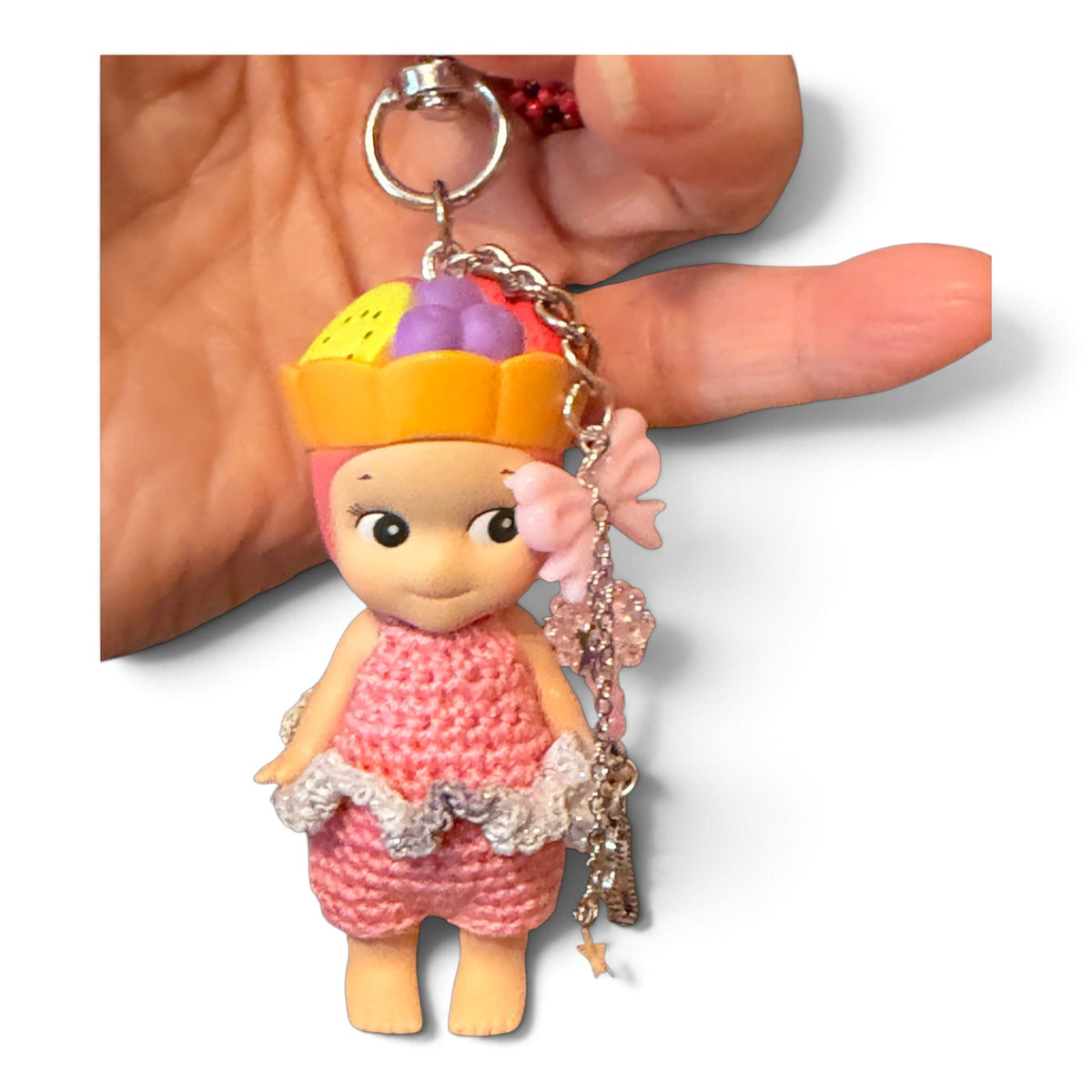 Authentic Sonny Angel – Handcrafted & Customized Keychain | Pink Petal