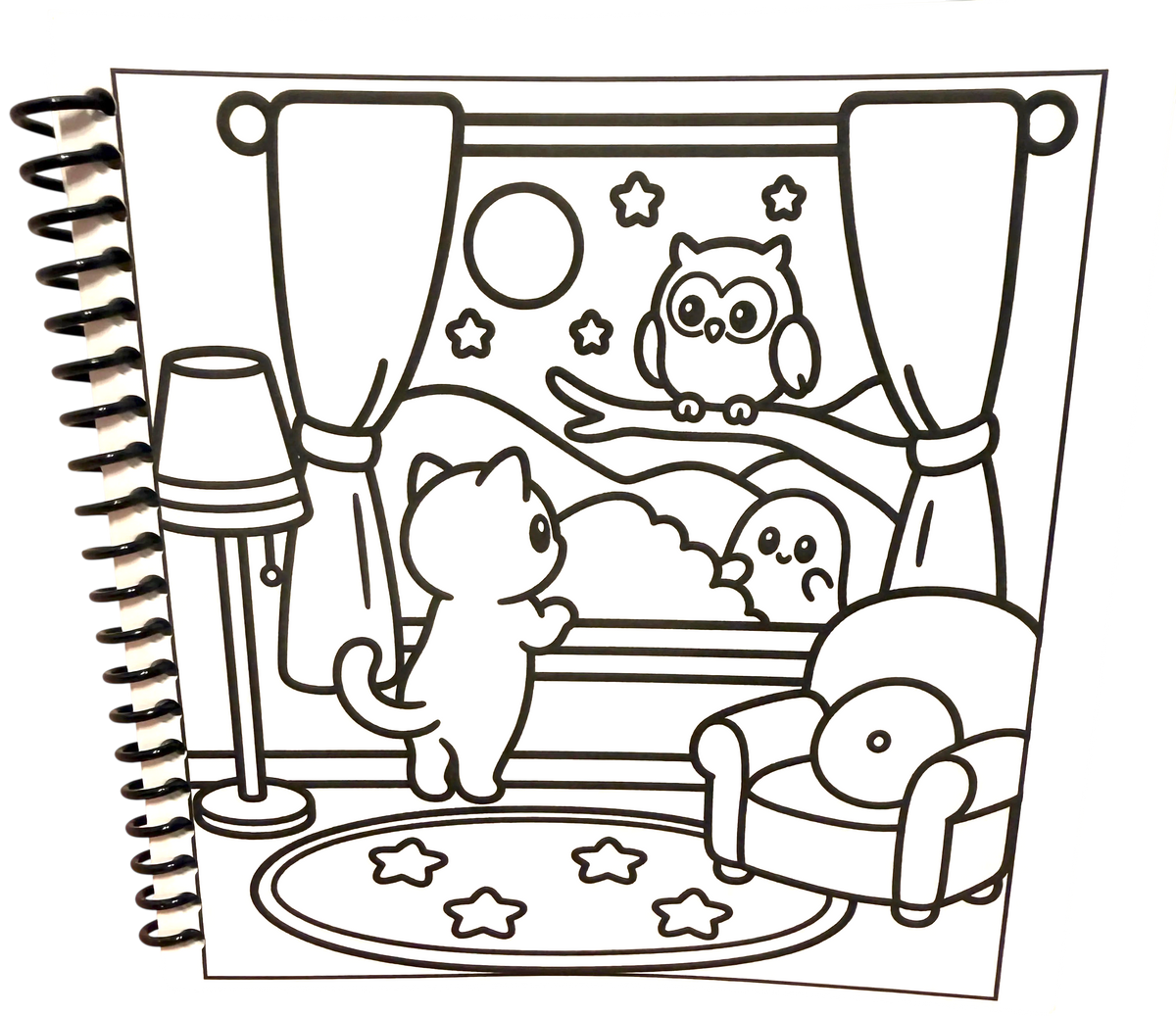 Whiskers After Midnight | Part of the Little Squares Coloring Book Collection