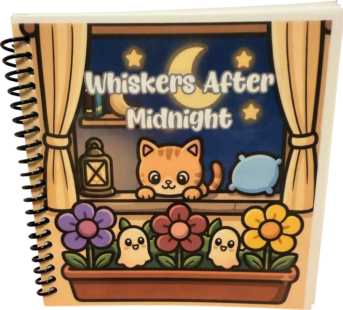 Whiskers After Midnight | Part of the Little Squares Coloring Book Collection